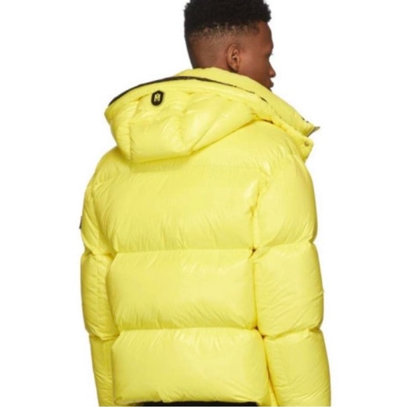 Mackage Yellow Puffer Jacket with Hood Large - Picture 7 of 8